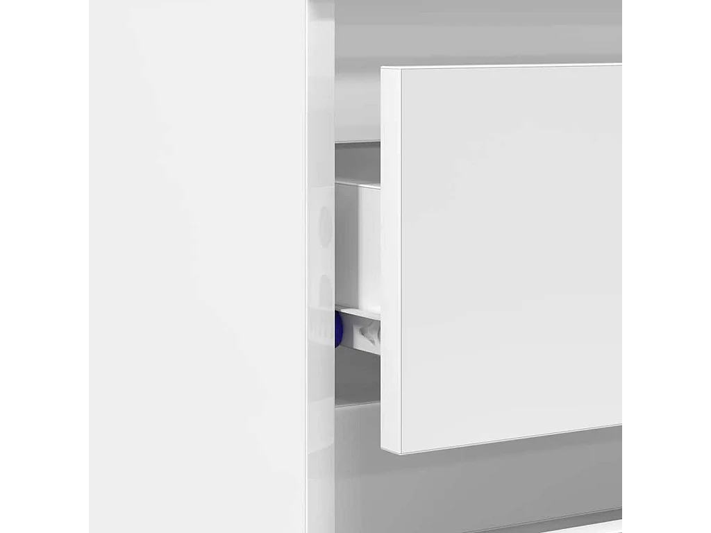 Mesas cabeceira 2 pcs derivados de madeira branco brilhante