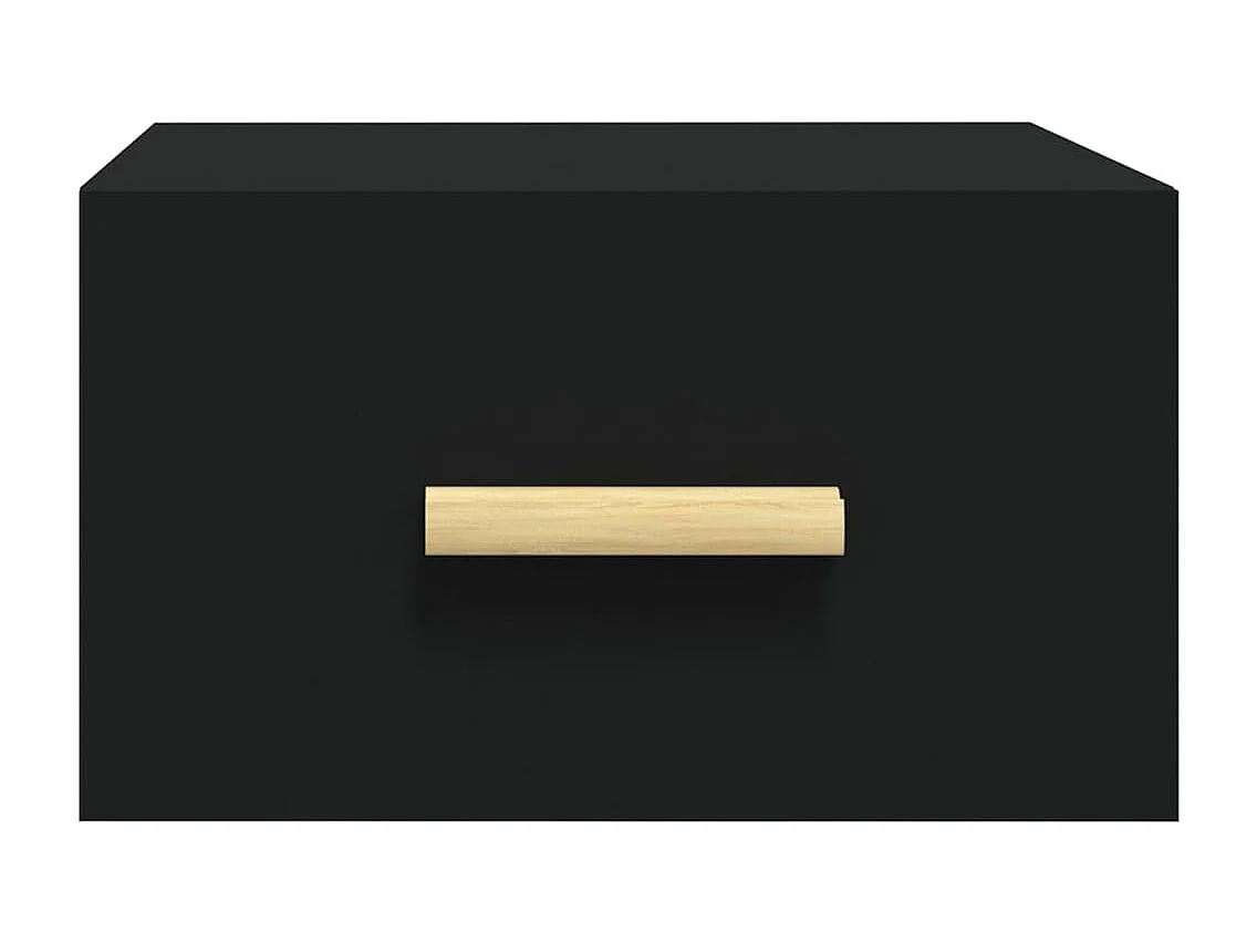 Mesitas de noche de pared 2 uds negro 35x35x20 cm