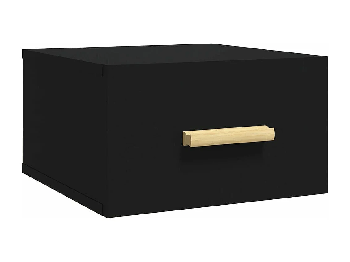 Mesitas de noche de pared 2 uds negro 35x35x20 cm