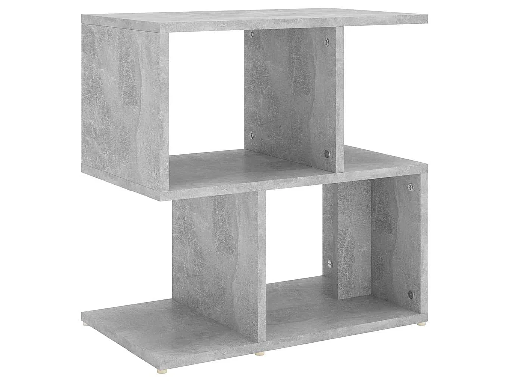 Table de chevet gris béton 50x30x51,5 cm bois d'ingénierie