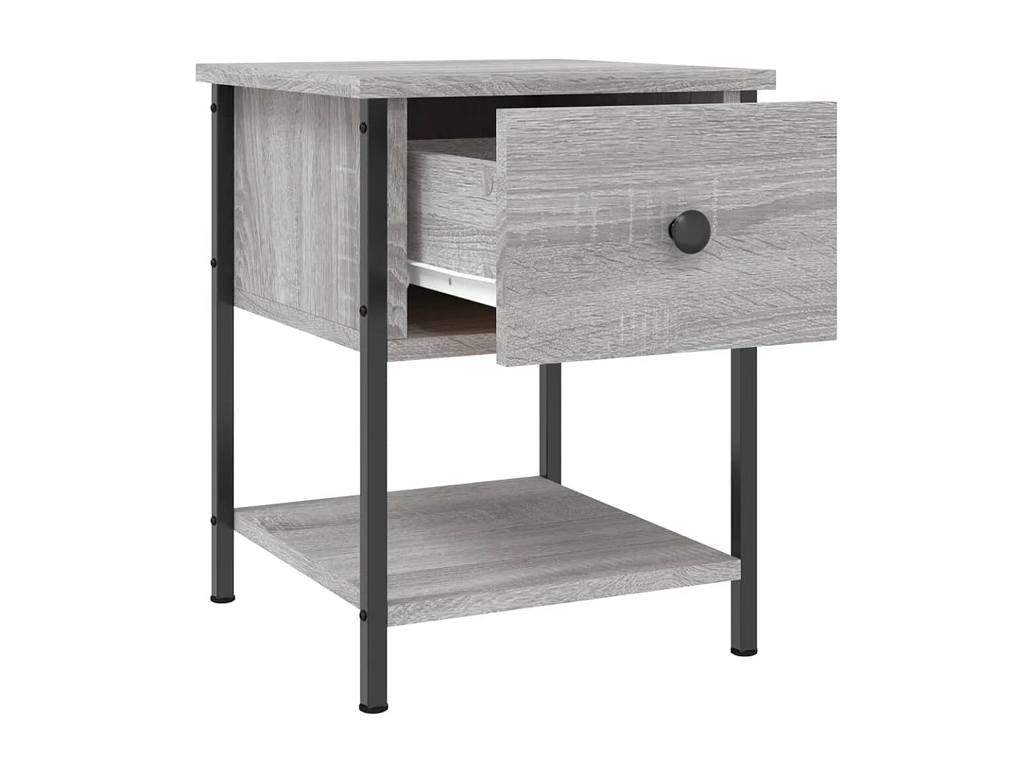 Table de chevet sonoma gris 34x35,5x45 cm bois d'ingénierie