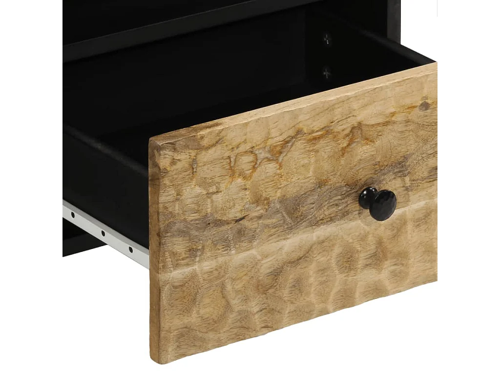 Comodini 2pz 40x33x46 cm in Legno Massello di Mango