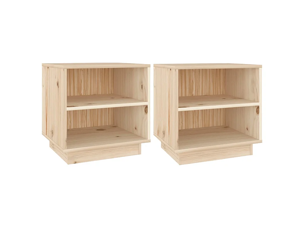 Nachtkastjes 2 st 40x34x40 cm massief grenenhout