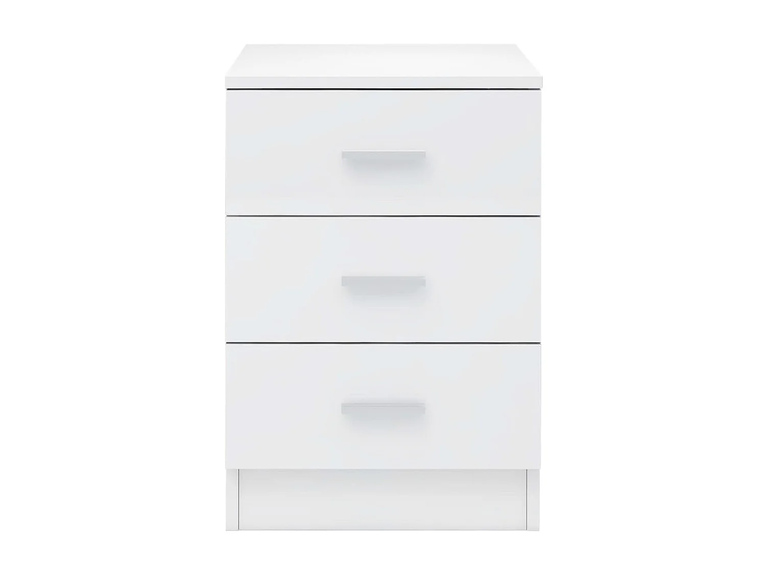 Mesa de cabeceira 38x35x56 cm contraplacado branco brilhante