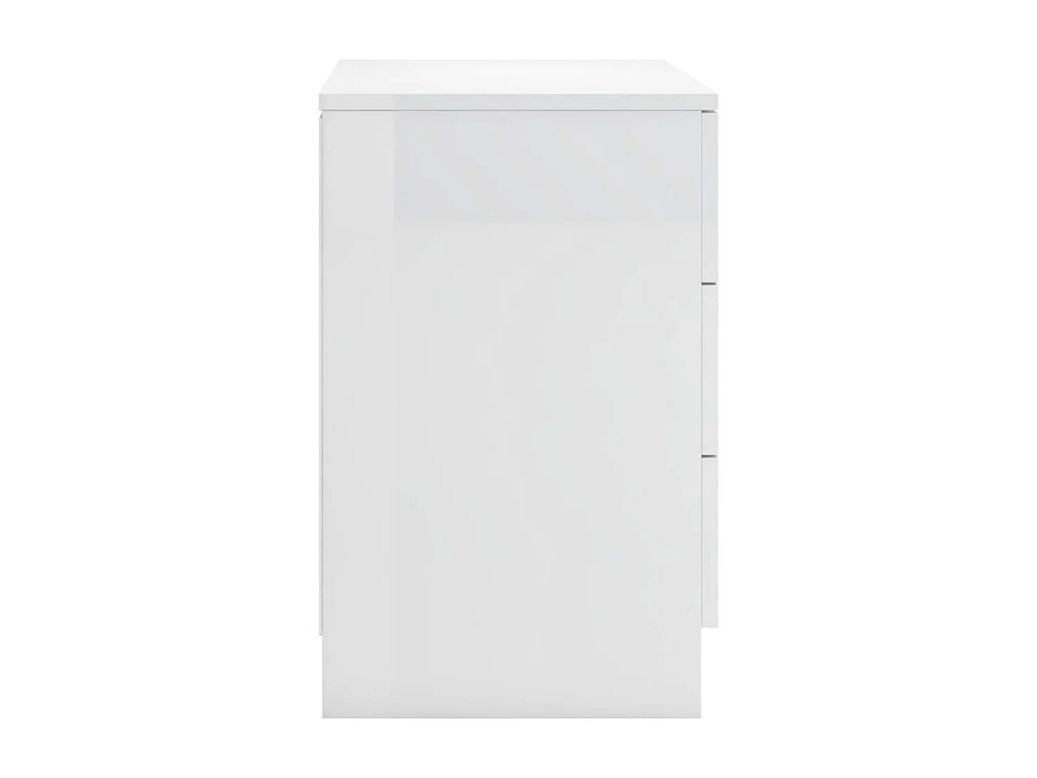 Mesa de cabeceira 38x35x56 cm contraplacado branco brilhante