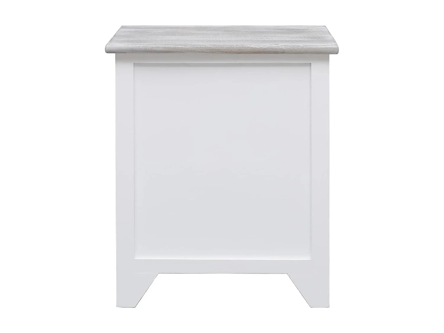 Table de chevet Blanc 38x28x45 cm Bois de Paulownia