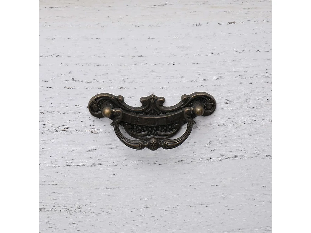 Table de chevet Blanc 38x28x45 cm Bois de Paulownia