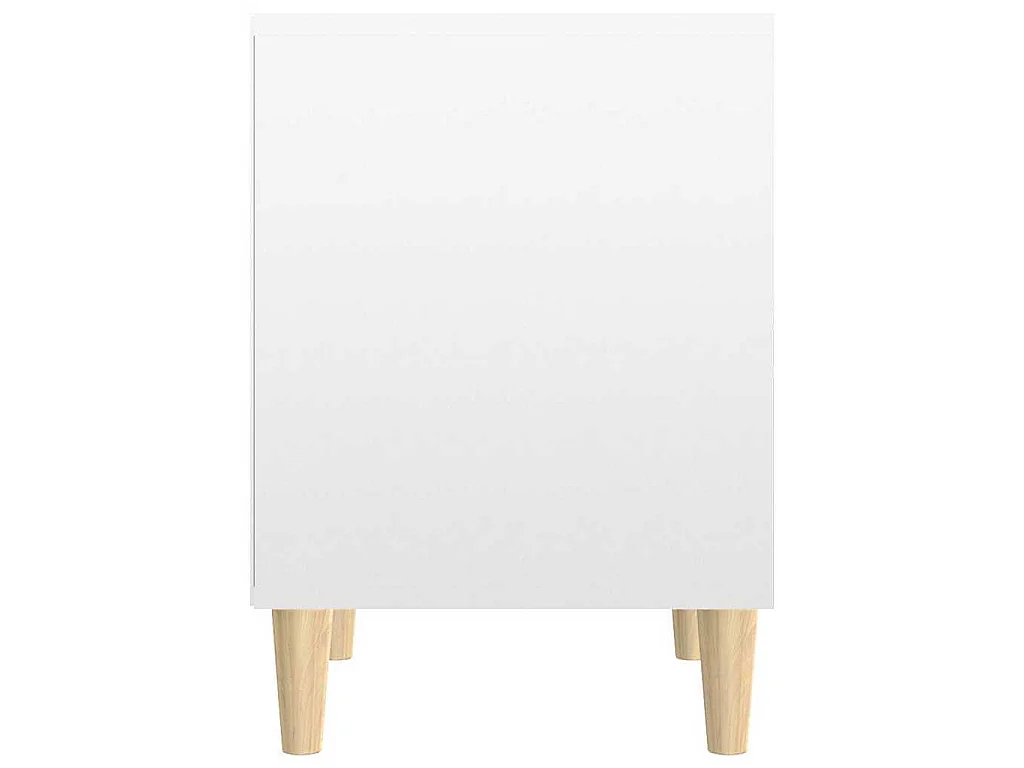Table de chevet Blanc brillant 40x35x50 cm Bois d’ingénierie