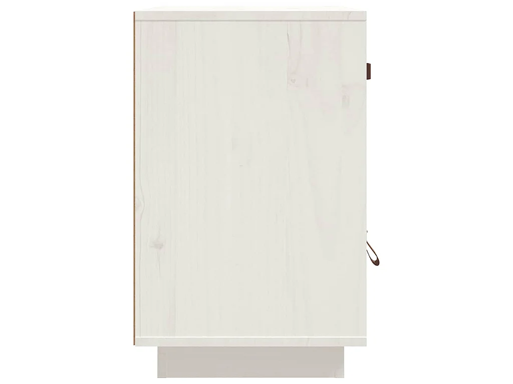 Table de chevet Blanc 40x34x55 cm Bois de pin solide