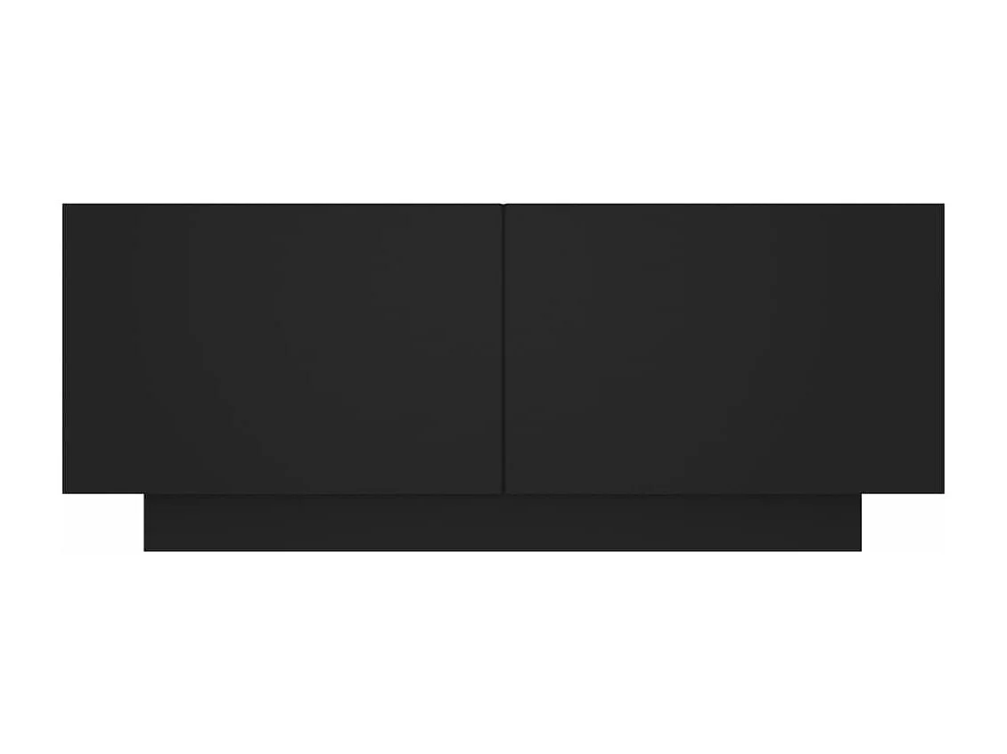 Table de chevet noir 100x35x40 cm bois d'ingénierie