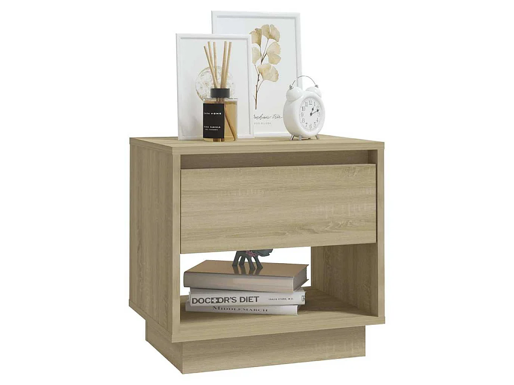 Tables de chevet 2 pcs Chêne sonoma 45x34x44 cm Bois ingénierie