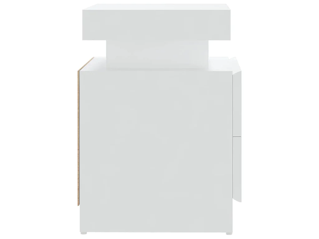 Comodino Bianco 45x35x52 cm in Legno Multistrato