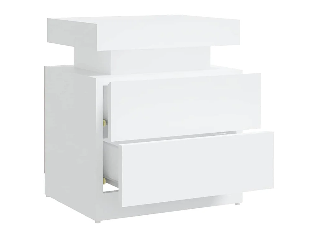 Comodino Bianco 45x35x52 cm in Legno Multistrato