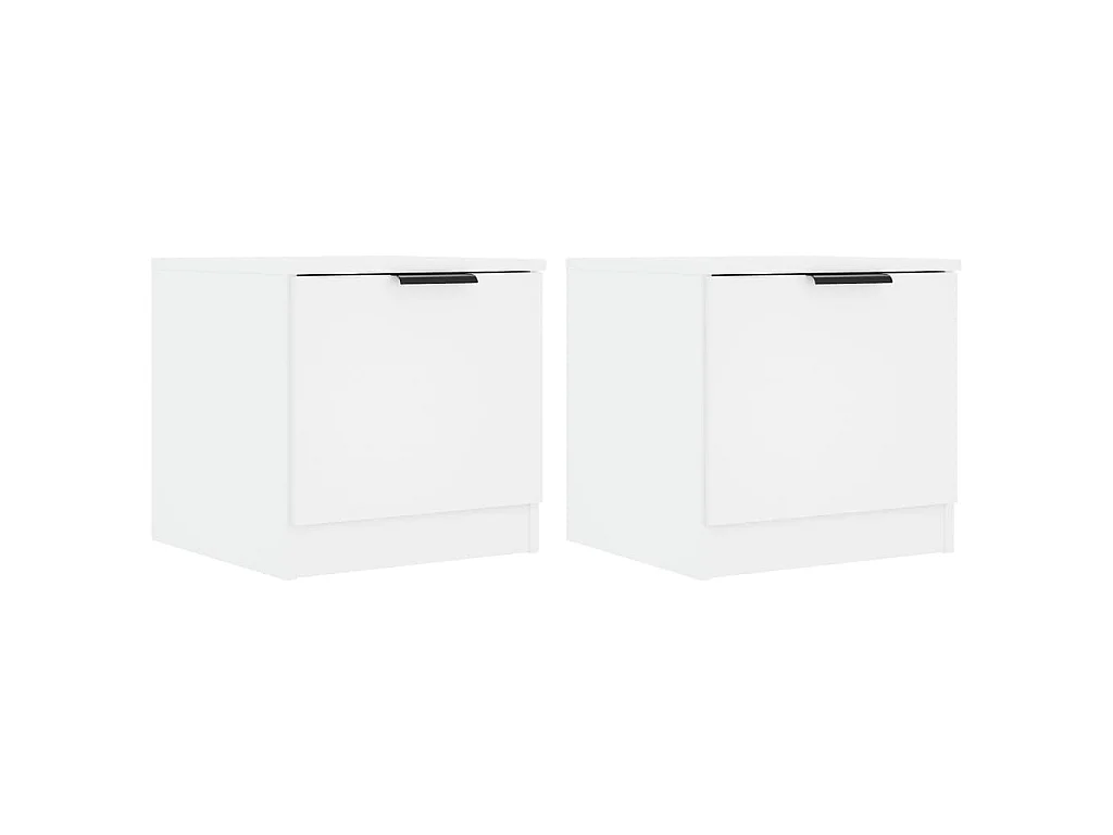 Nachtkastjes 2 st 40x39x40 cm wit