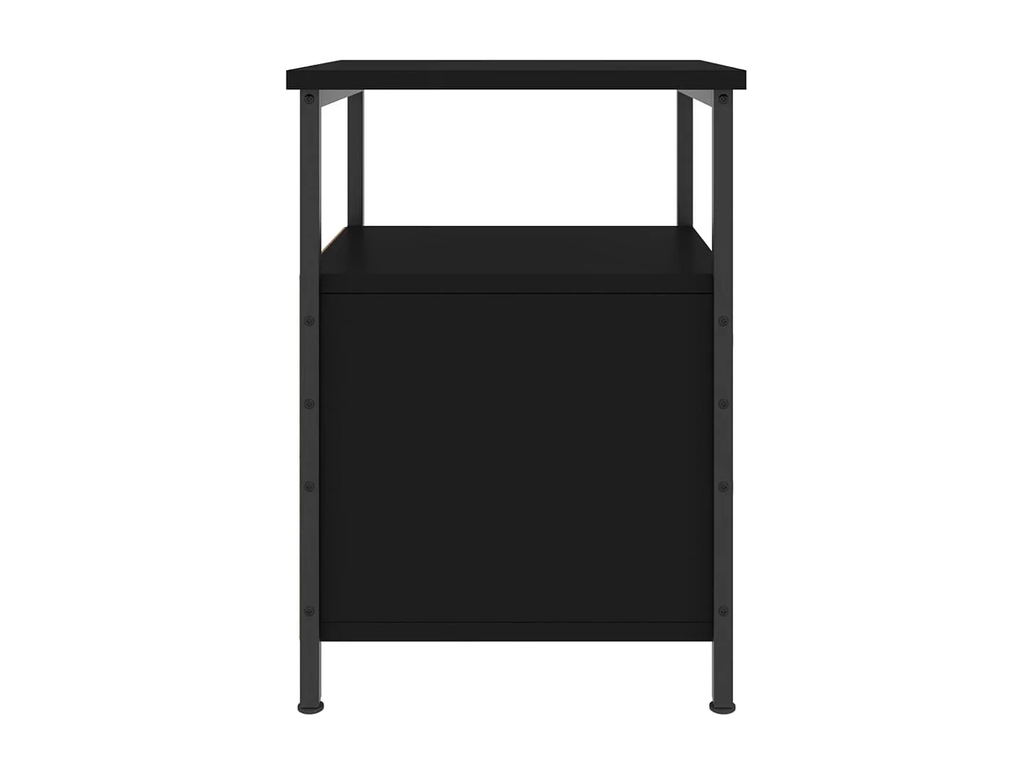 Nachtkastje 34x35,5x50 cm bewerkt hout zwart