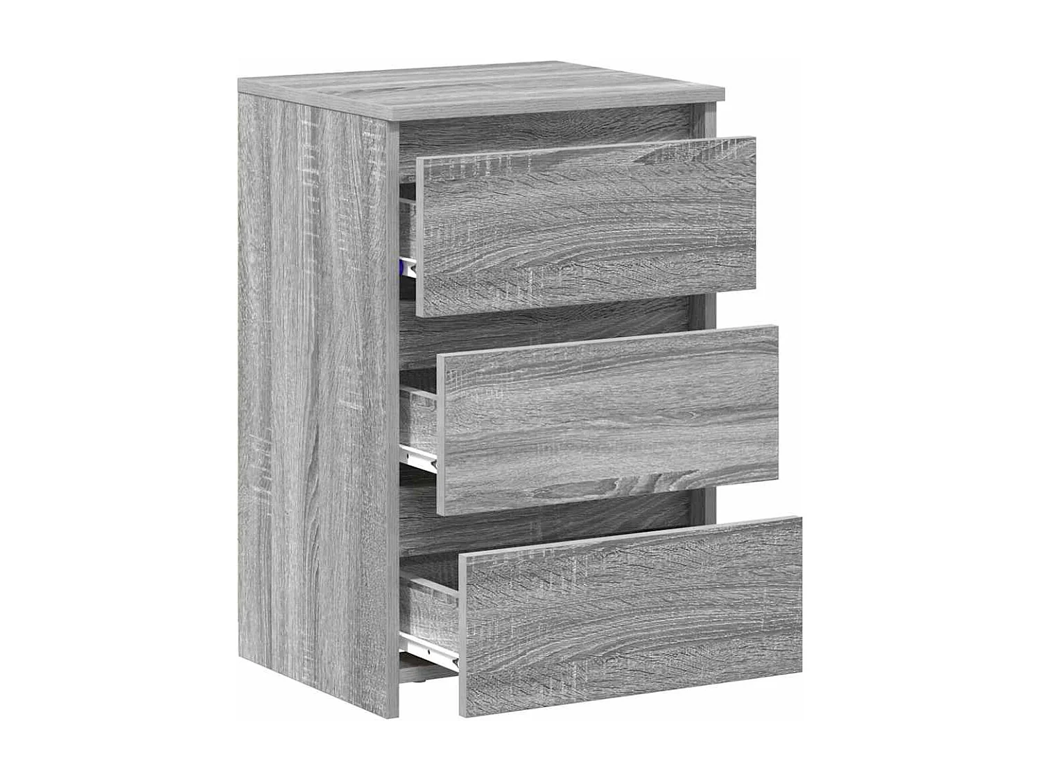 Nachtkastjes 2 st 40x35x62,5 cm bewerkt hout grijs sonoma eiken