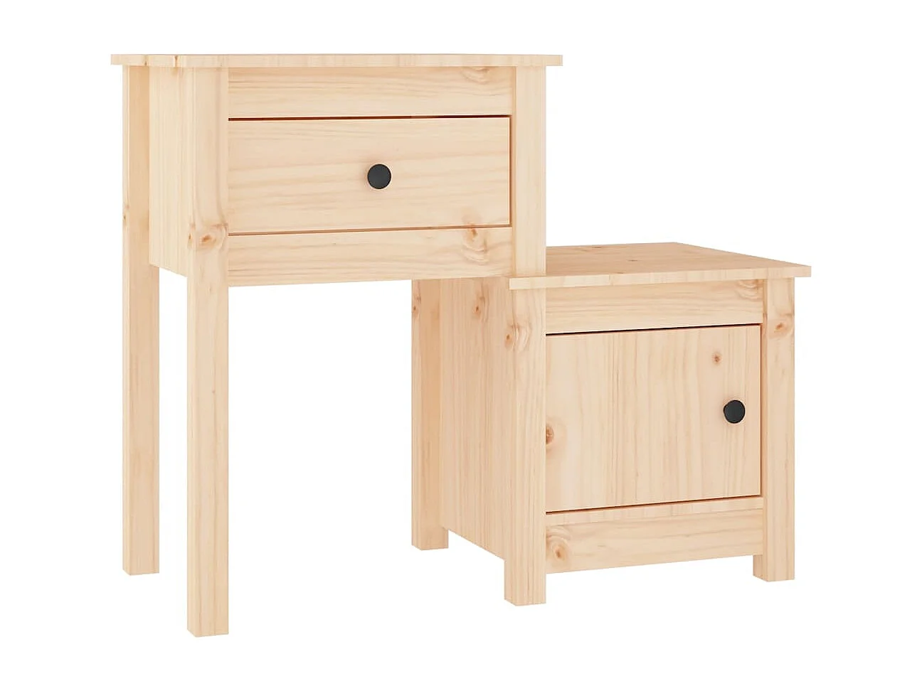 Nachtkastje 79,5x38x65,5 cm massief grenenhout