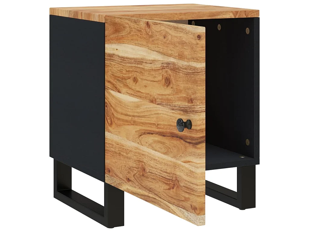 Nachttisch 40x33x46 cm Massivholz Akazie