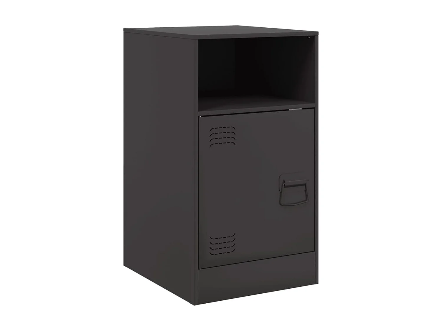 Nachttisch Schwarz 34,5x39x62 cm Stahl