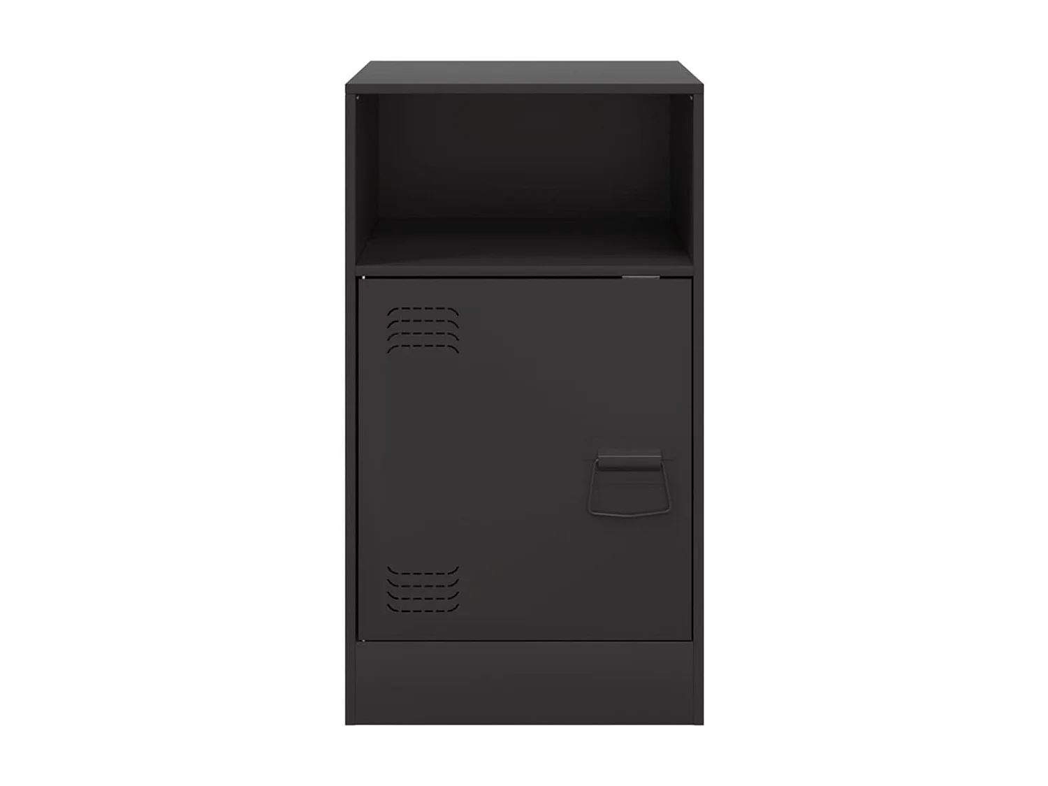 Table de chevet noir 34,5x39x62 cm acier