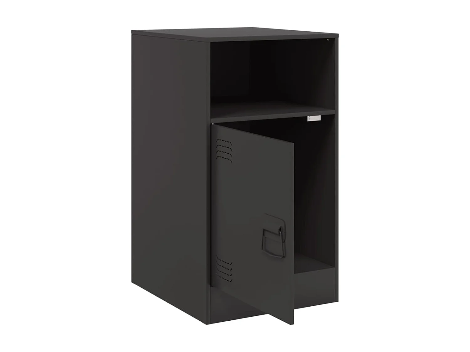 Table de chevet noir 34,5x39x62 cm acier