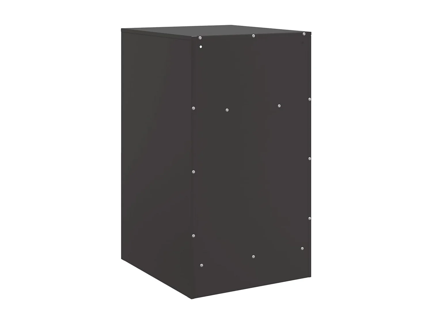 Table de chevet noir 34,5x39x62 cm acier
