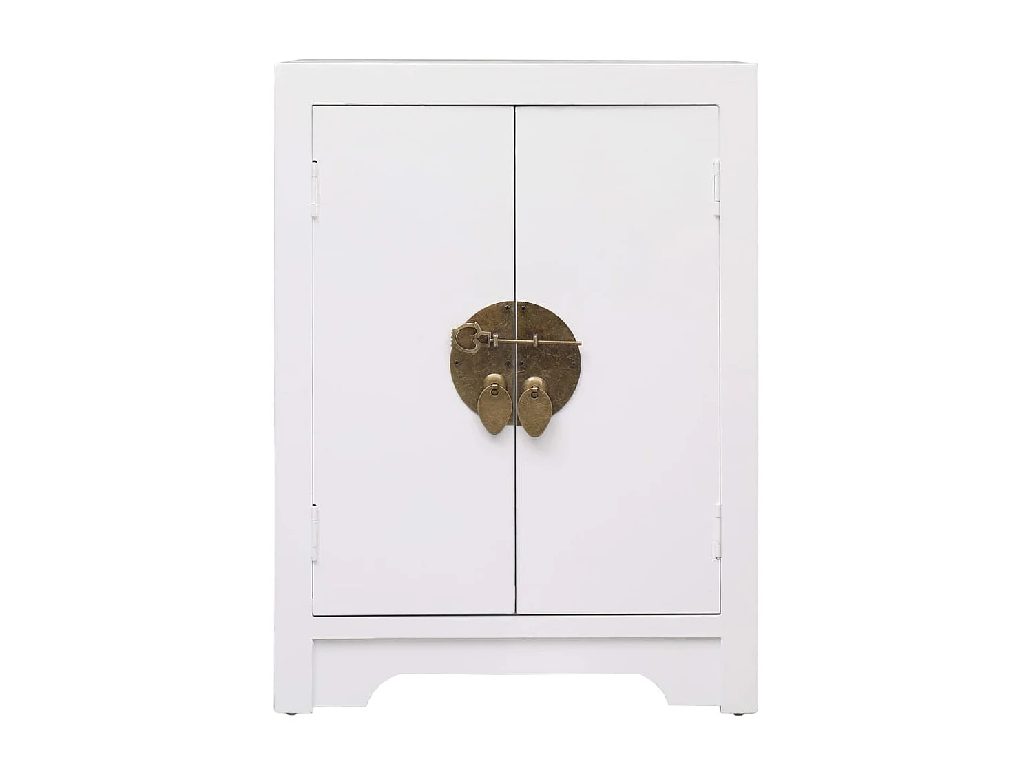 Table de chevet Blanc 38 x 28 x 52 cm Bois de Paulownia