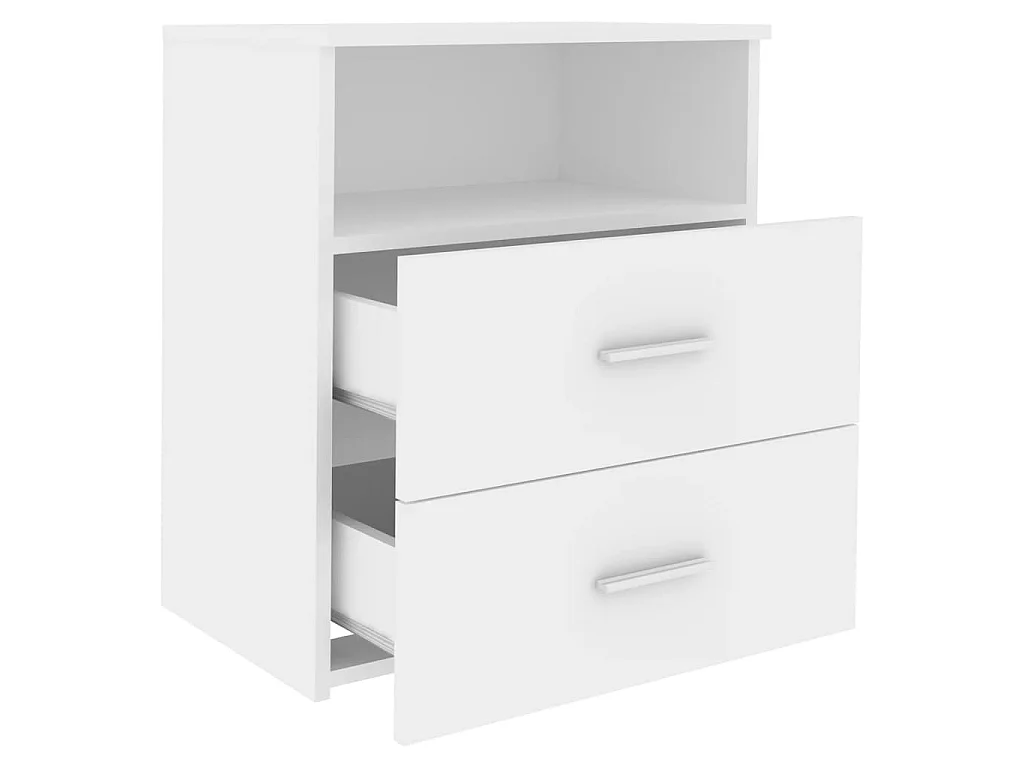 Nachtkastjes 2 st 50x32x60 cm wit