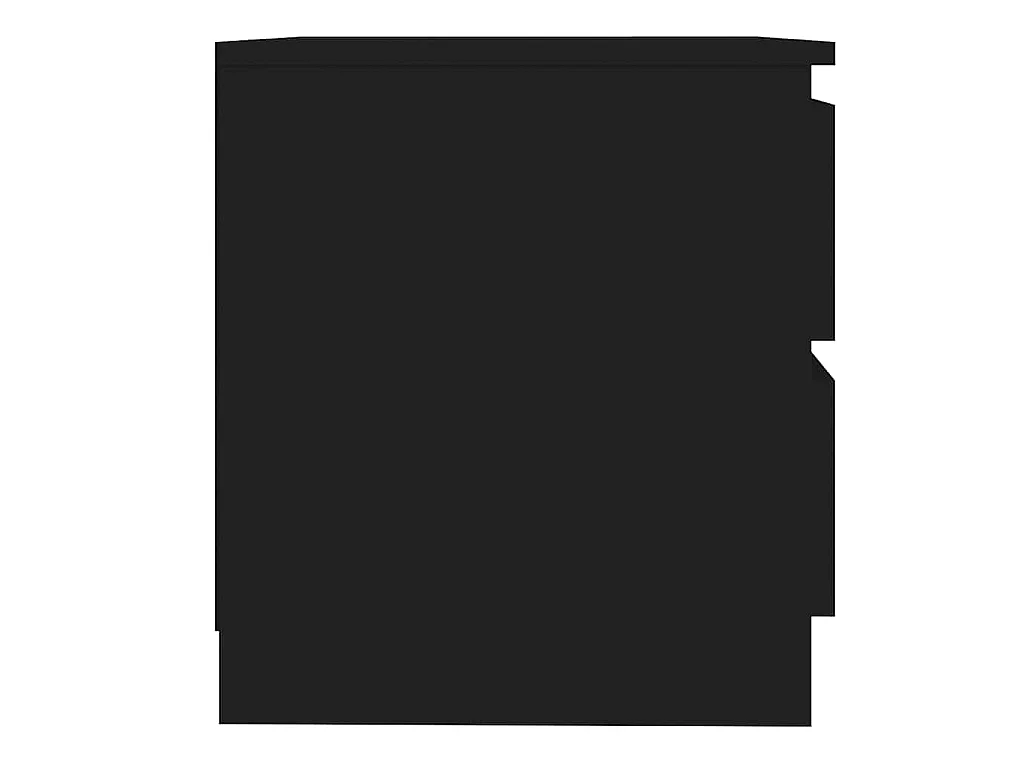 Comodino Nero 50x39x43,5 cm in Legno Multistrato