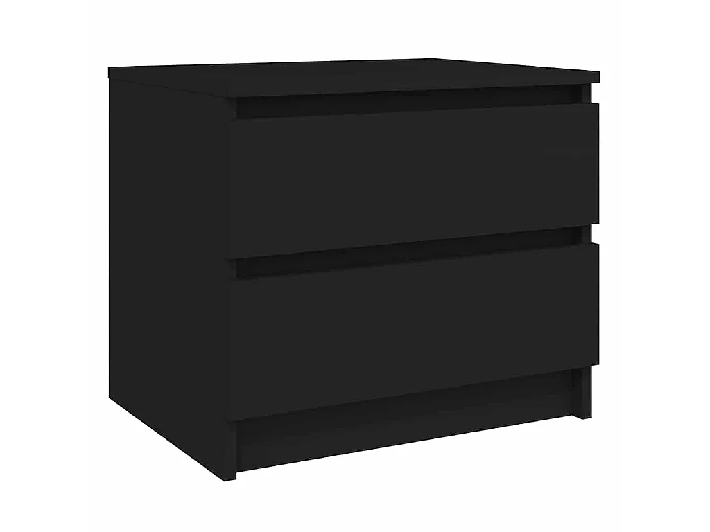 Comodino Nero 50x39x43,5 cm in Legno Multistrato