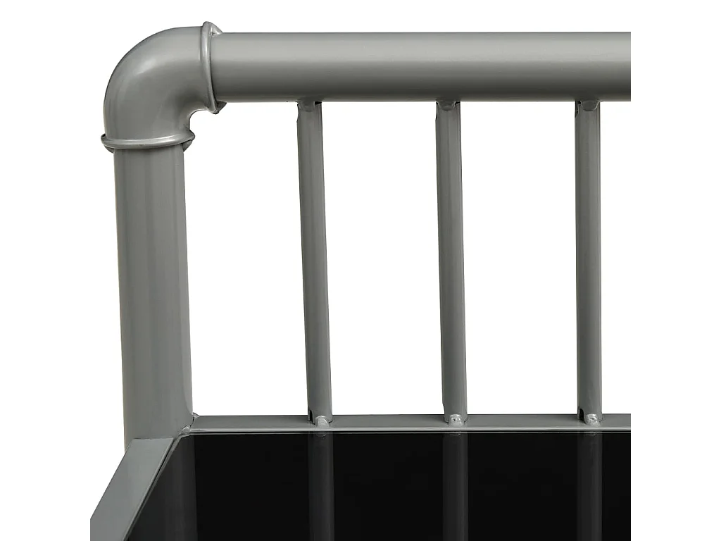 Tables de chevet 2 pcs Gris et noir Métal et verre