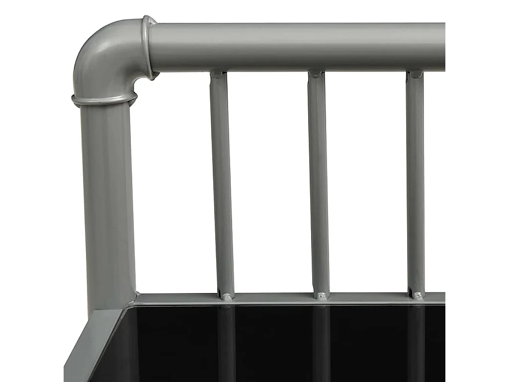 Tables de chevet 2 pcs Gris et noir Métal et verre
