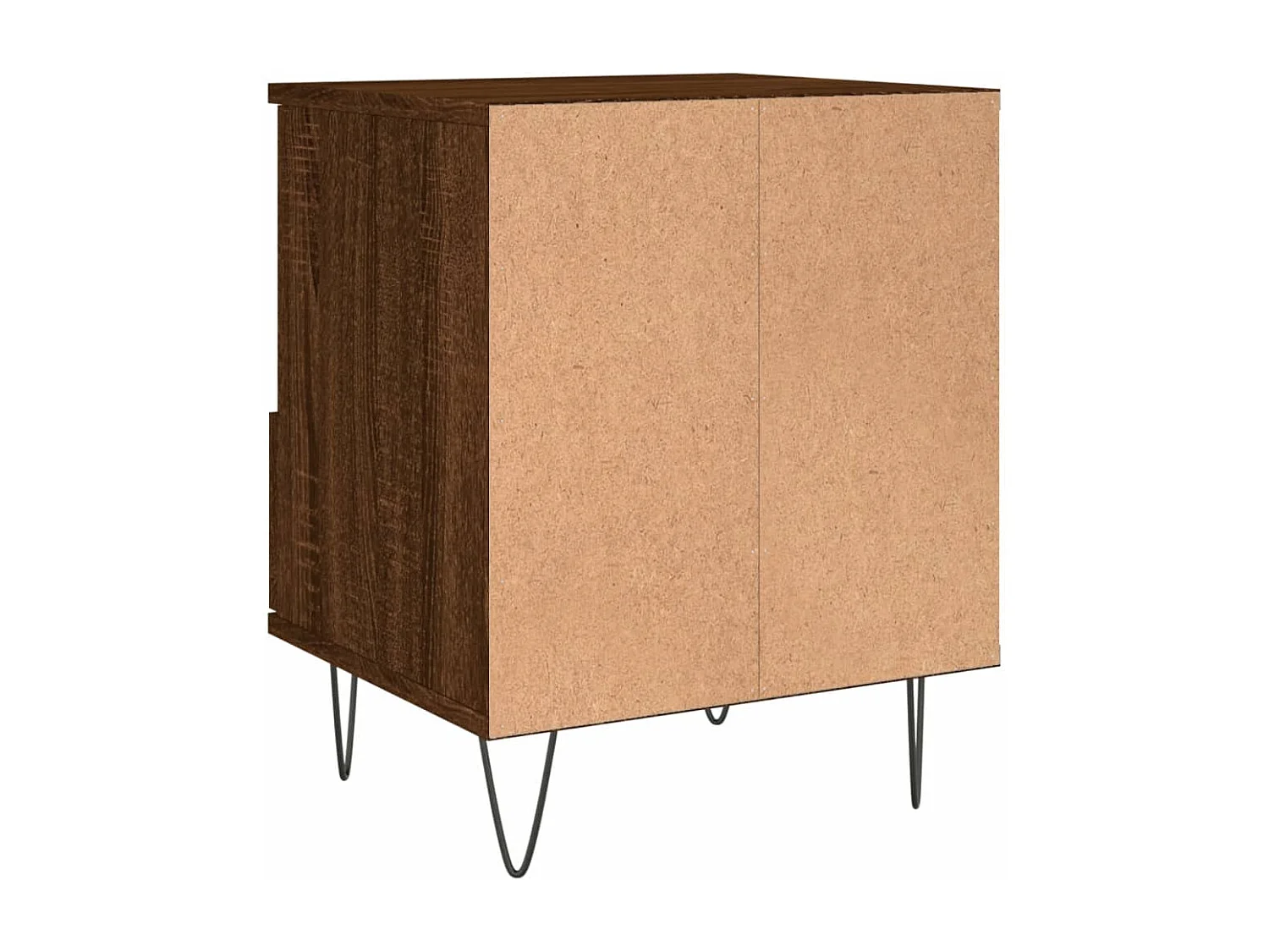 Nachtkastje 40x35x50 cm bewerkt hout bruin eikenkleur