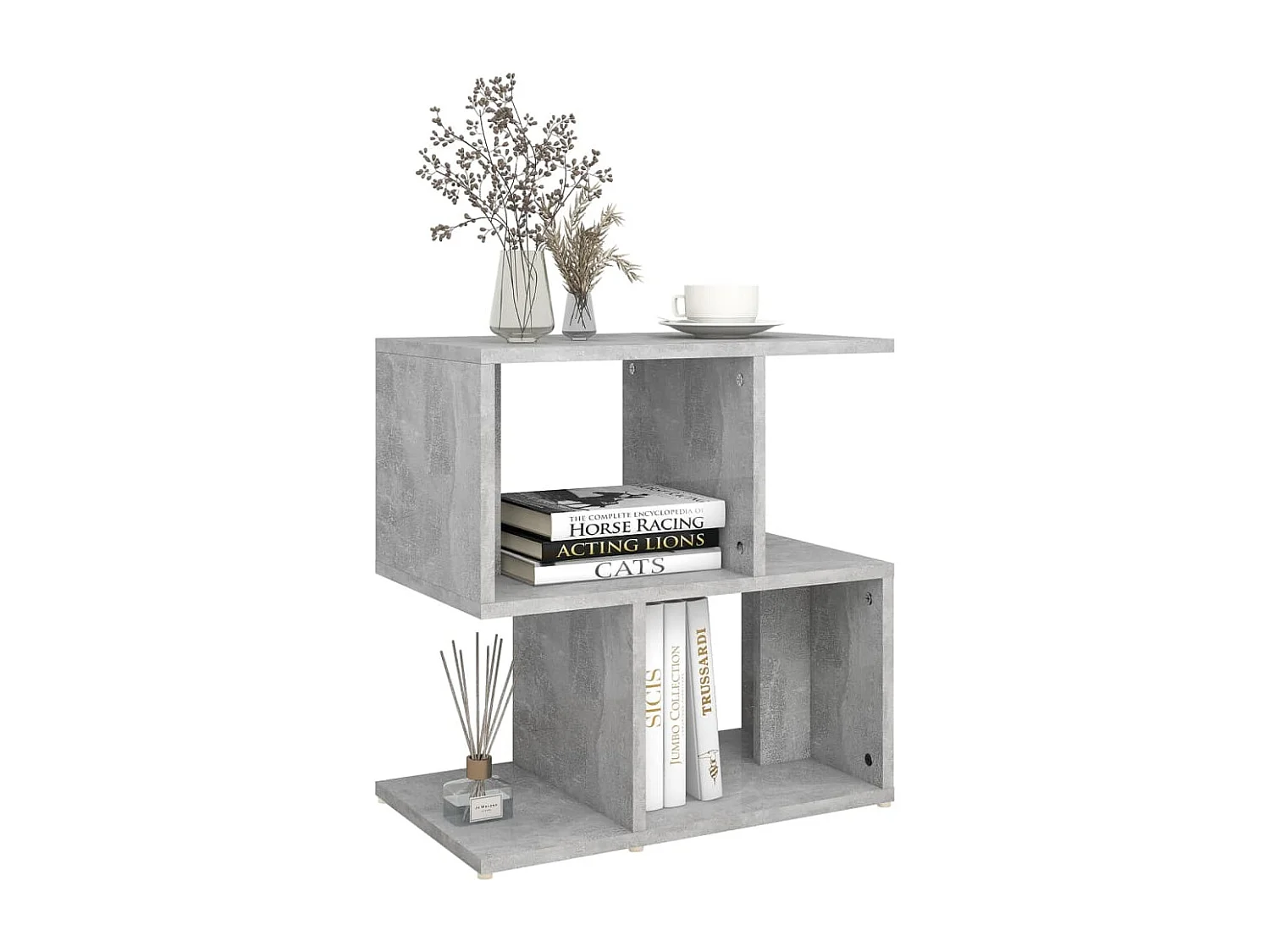 Comodini 2pz Grigio Cemento 50x30x51,5 cm in Legno Multistrato