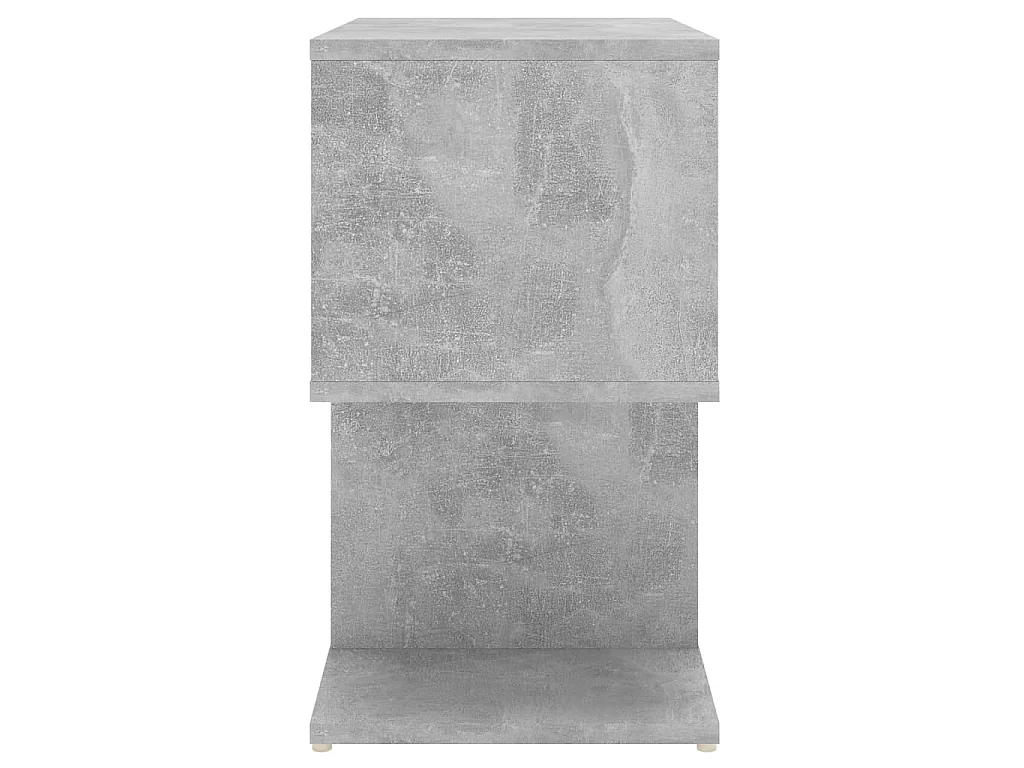 Tables de chevet 2pcs gris béton 50x30x51,5cm bois d'ingénierie