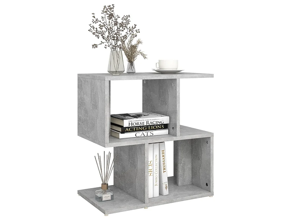 Tables de chevet 2pcs gris béton 50x30x51,5cm bois d'ingénierie