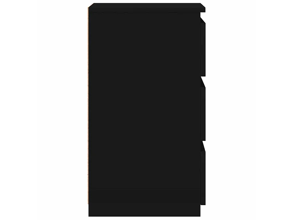 Comodini 2 pz Neri 40x35x62,5 cm in Legno Multistrato