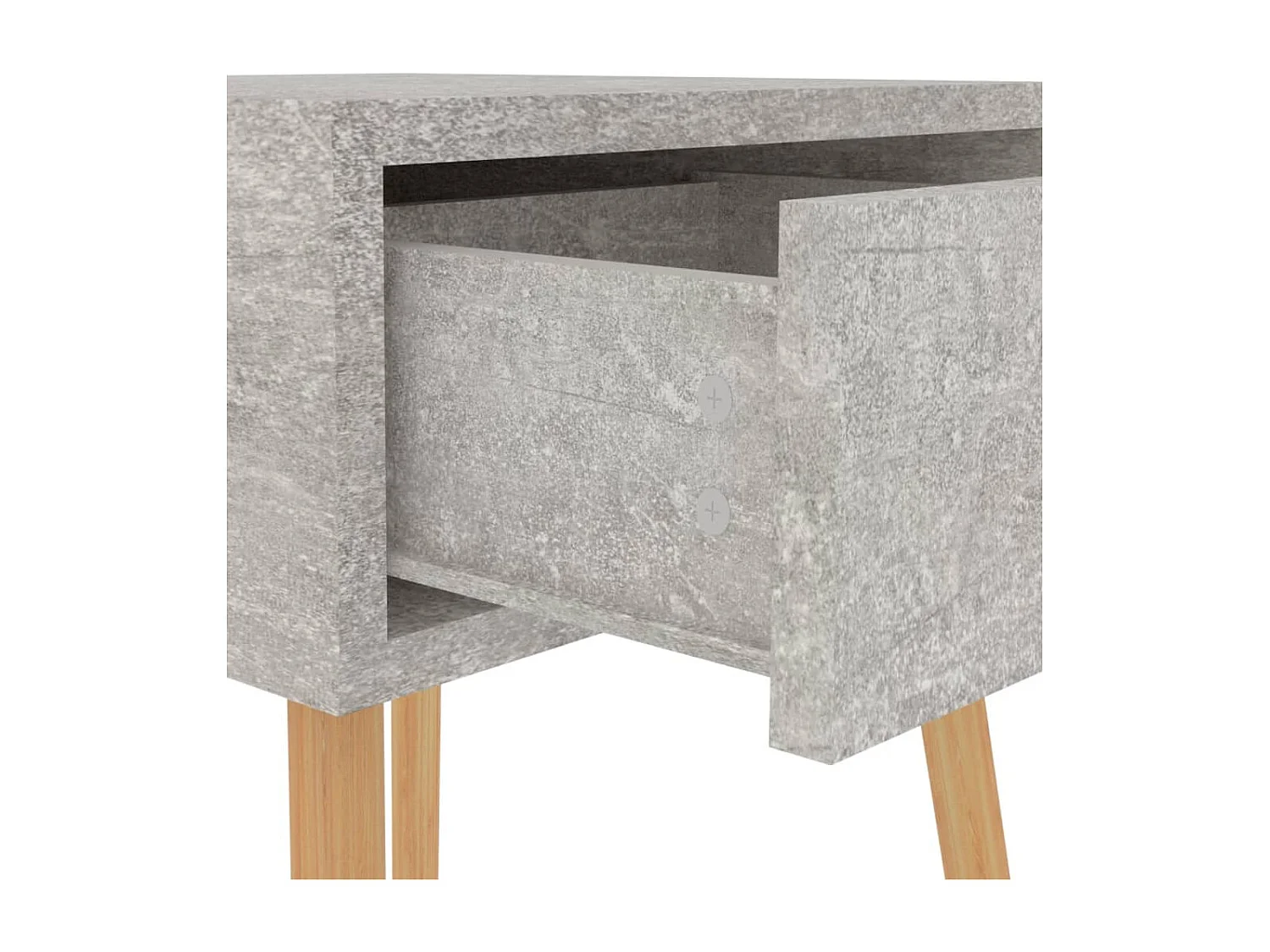 Comodini 2pz Grigio Cemento 40x40x56 cm in Legno Multistrato