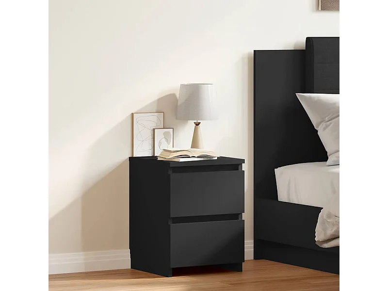 Nachtkastje 30x30x40 cm bewerkt hout zwart