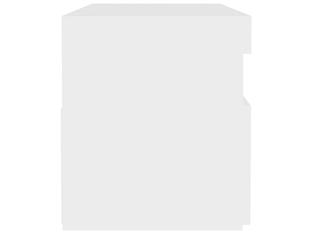 Tables de chevet avec lumières LED 2 pcs blanc 60x35x40 cm