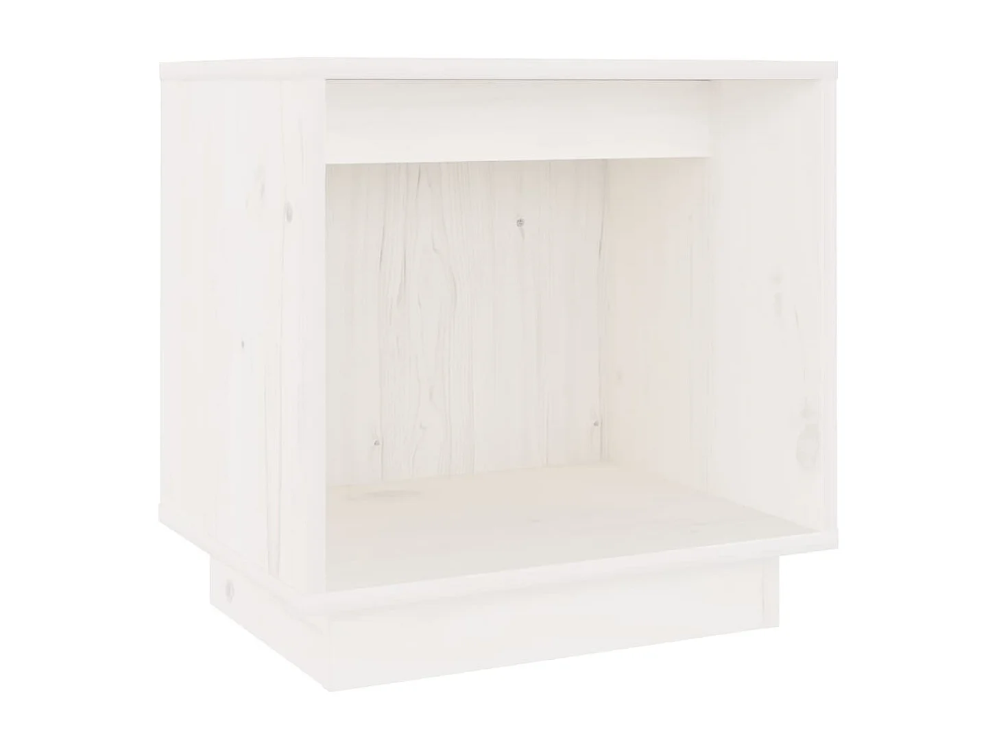 Mesita de noche de madera maciza de pino blanco 40x30x40 cm