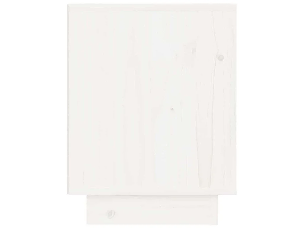 Table de chevet Blanc 40x30x40 cm Bois de pin solide