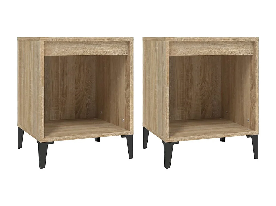 Mesas de cabeceira 2 pcs 40x35x50 cm carvalho sonoma