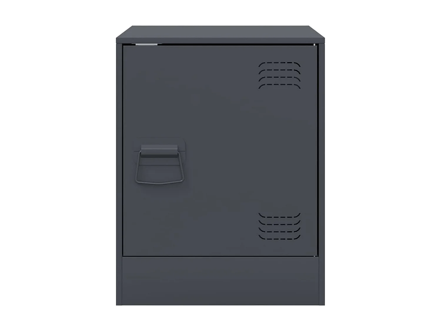 Table de chevet anthracite 34,5x39x44 cm acier