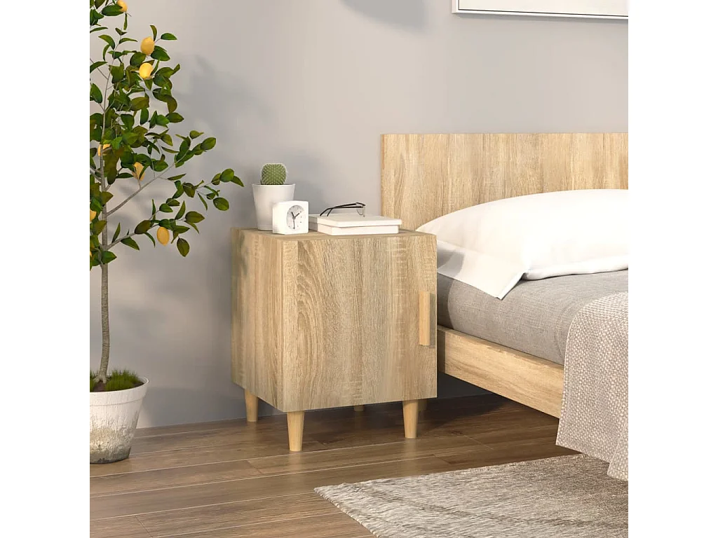 Tables de chevet 2 pcs Chêne Sonoma Bois d'ingénierie