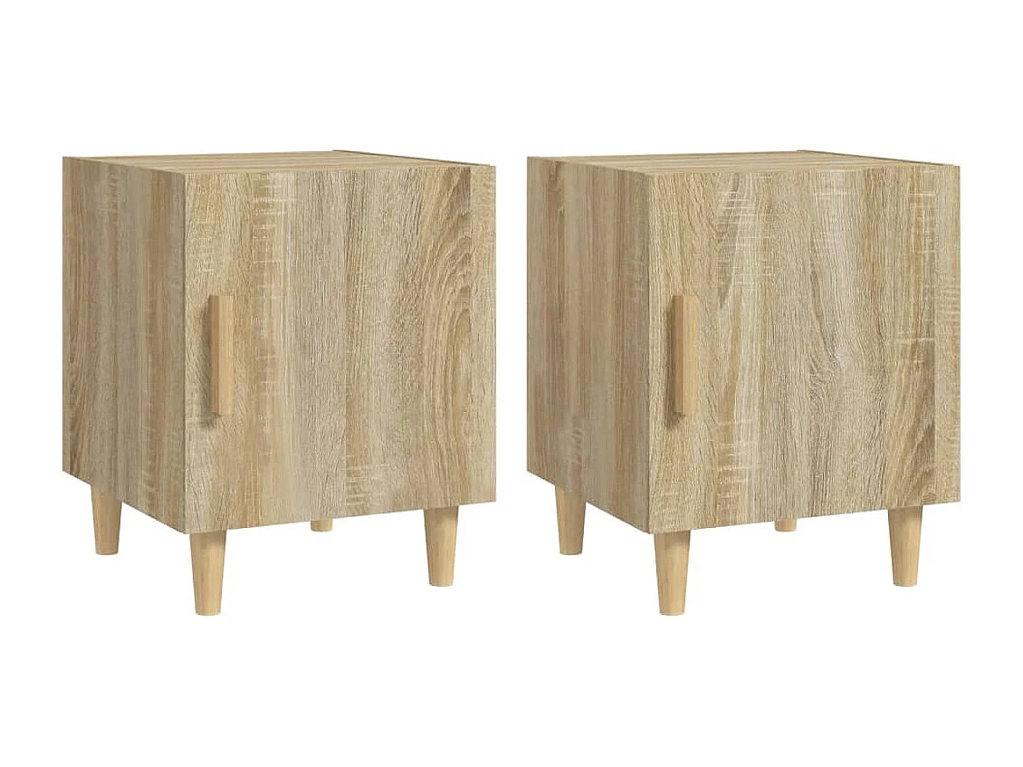 Tables de chevet 2 pcs Chêne Sonoma Bois d'ingénierie