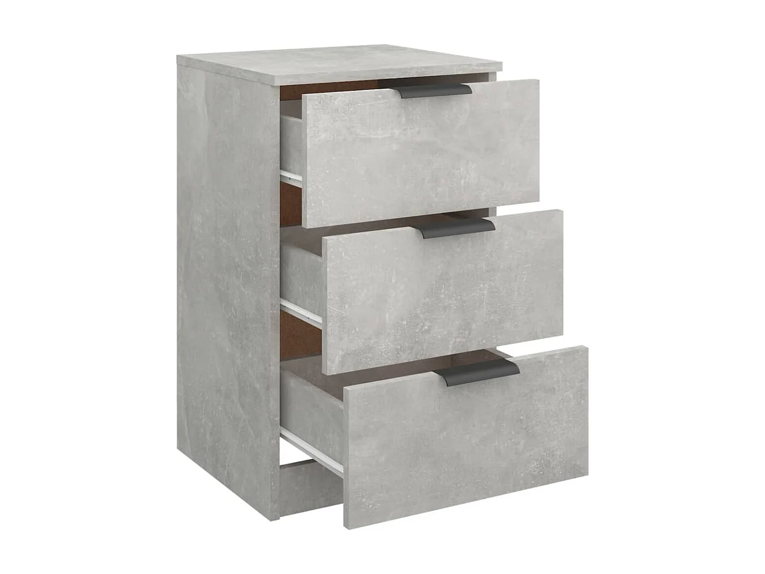 Nachttische 2 Stk. Betongrau 40x36x65 cm