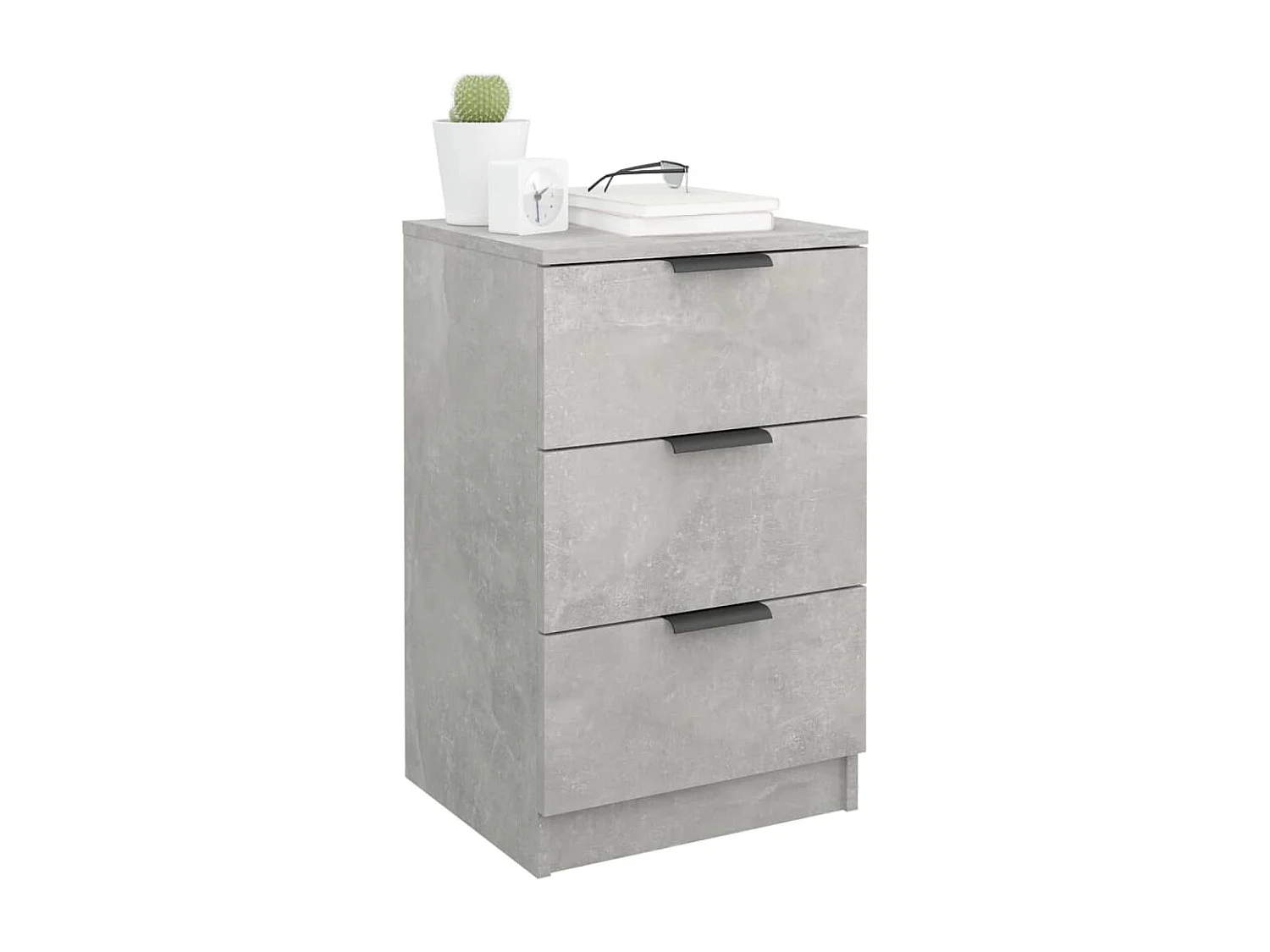 Nachttische 2 Stk. Betongrau 40x36x65 cm