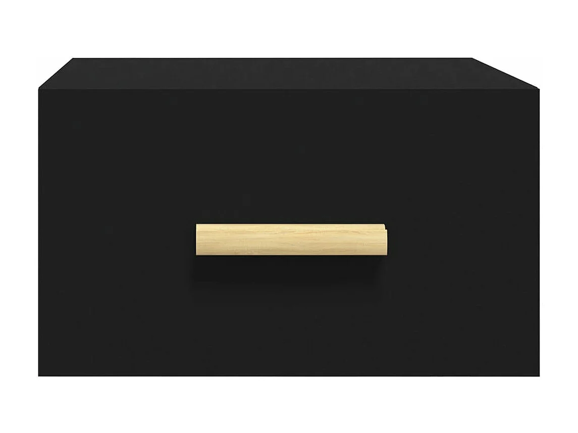 Table de chevet murale noir 35x35x20 cm