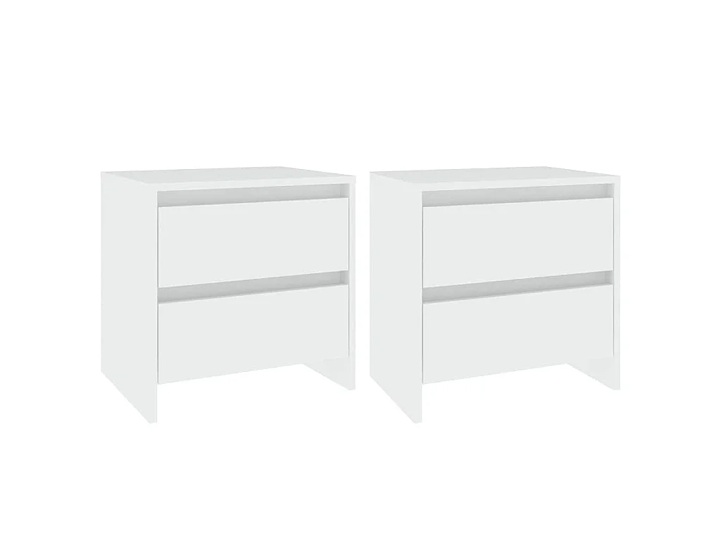 Comodino Bianco 45x34,5x44,5 cm in Legno Ingegnerizzato